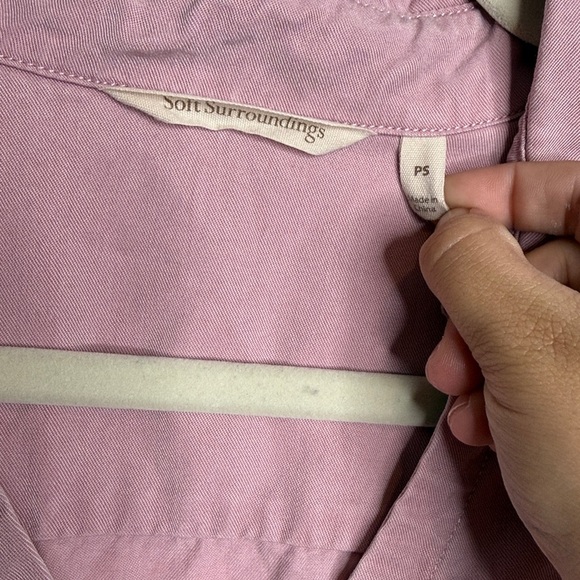 Soft Surrounding’s Washed Tencel Tunic Top Petite Small - Picture 3 of 5